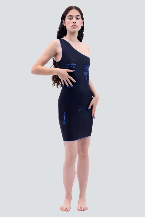di petsa blue dress Long Two Strap Wetlook Dress  Di Petsa