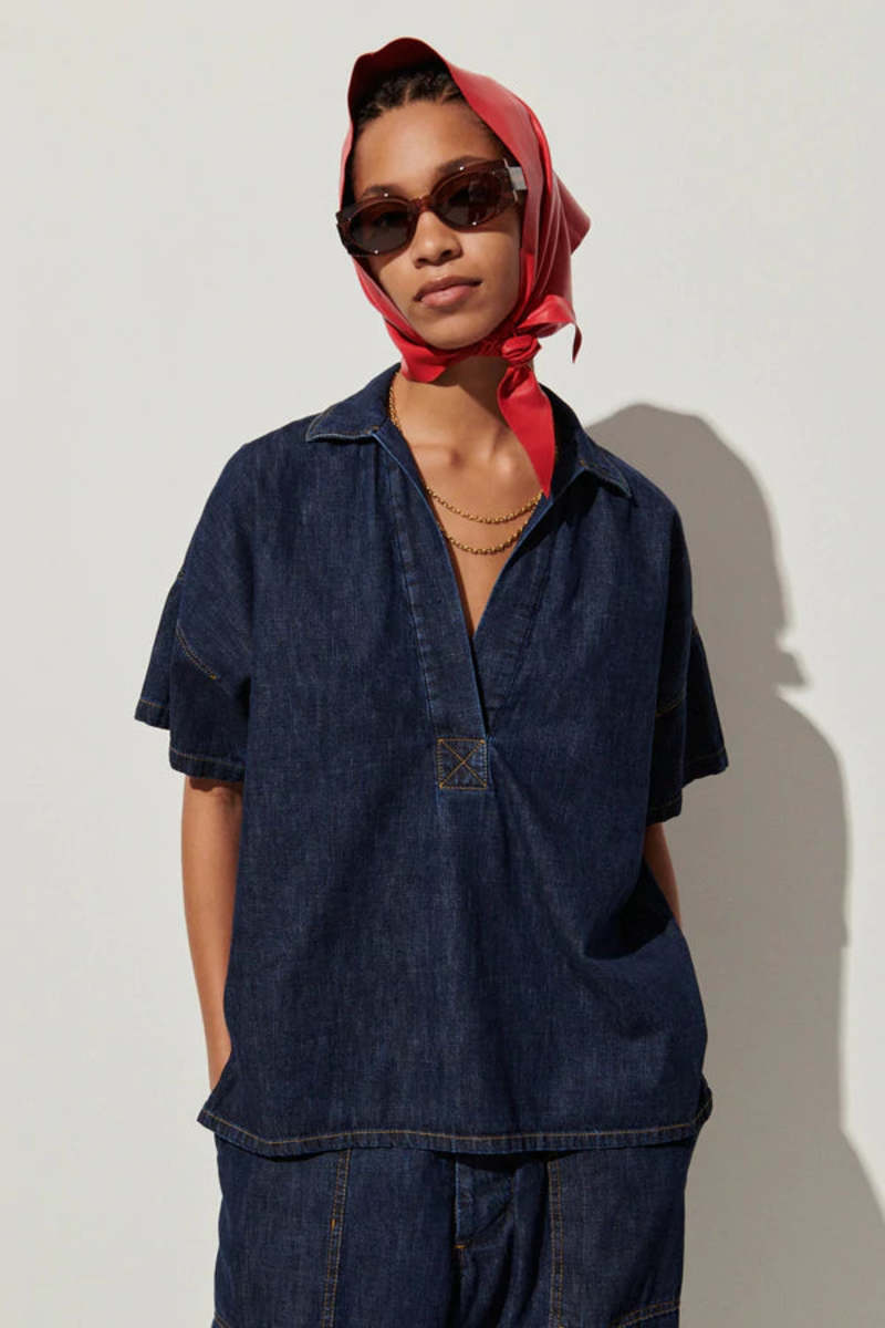 RACHEL COMEY ダークデニムシャツ Rachel Comey Jagio Top - Dark Indigo | Garmentory