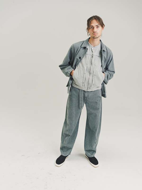 Lemaire Denim Zipped Vest - Pale Grey | Garmentory