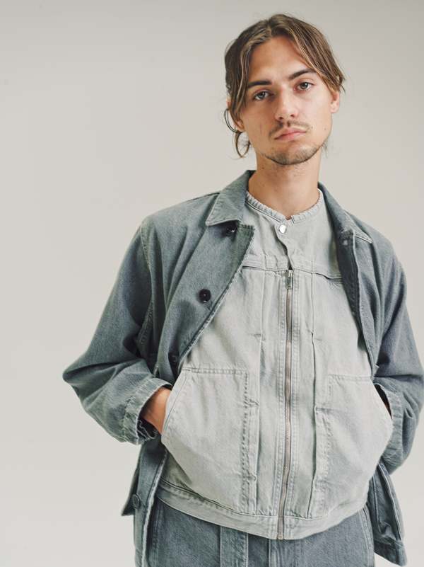 Lemaire Denim Zipped Vest - Pale Grey | Garmentory
