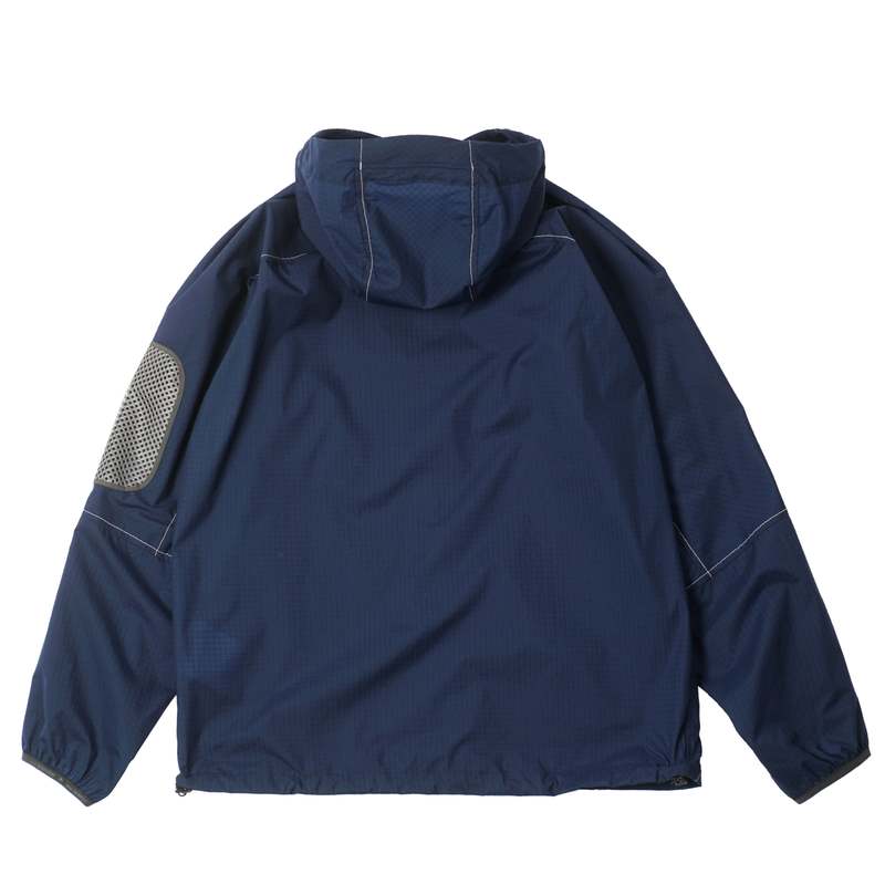 and wander BREATH RIP HOODIE sweater - NAVY | Garmentory
