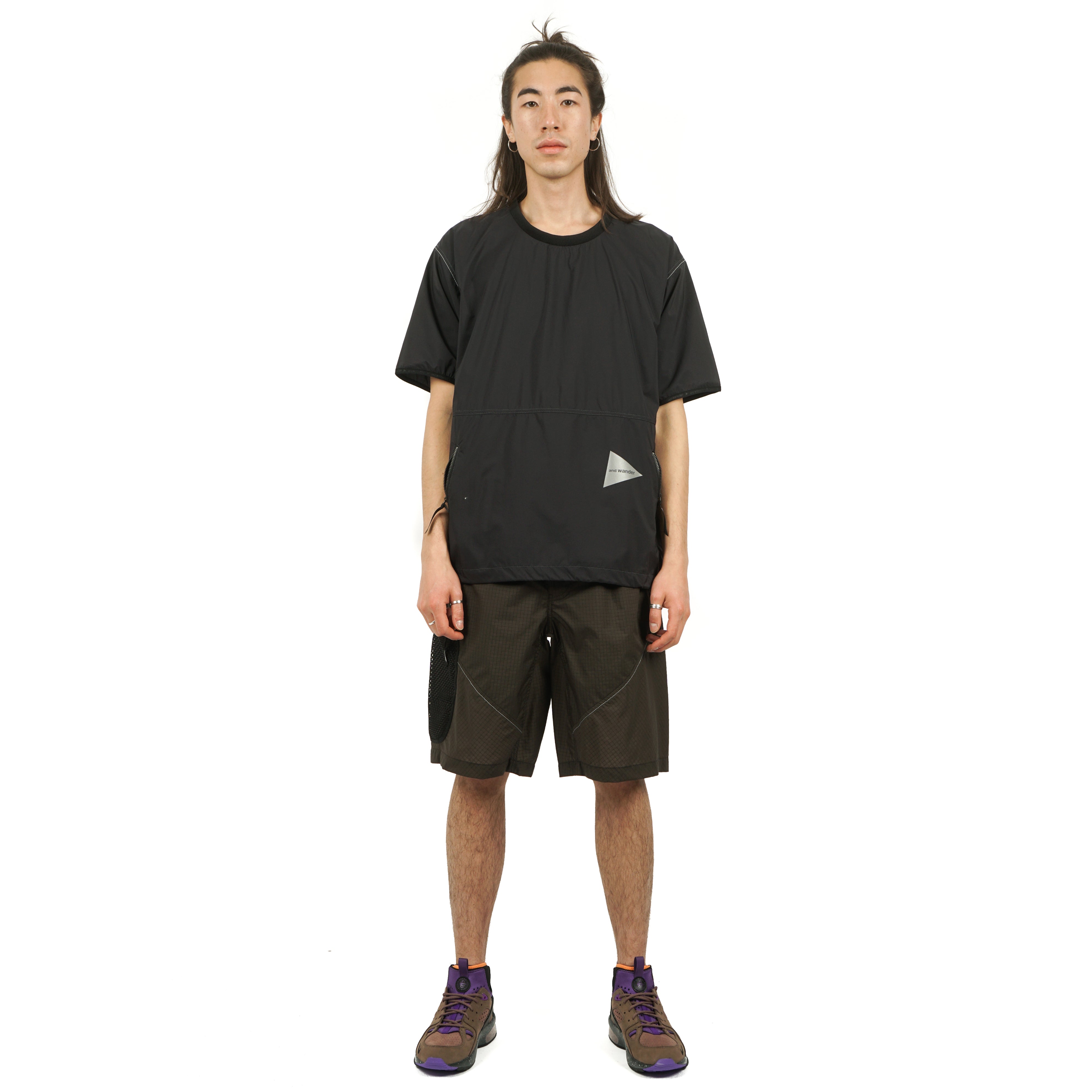 and wander BREATH RIP SHORTS - BROWN | Garmentory