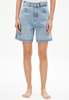 Armedangels Freymaa Organic Cotton Denim Shorts - Powder Indigo - Thumbnail 5