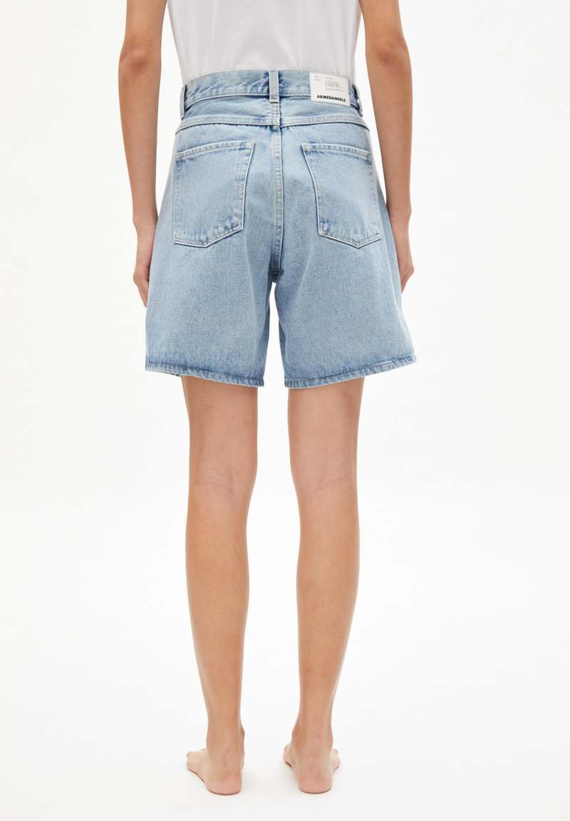 Armedangels Freymaa Organic Cotton Denim Shorts - Powder Indigo