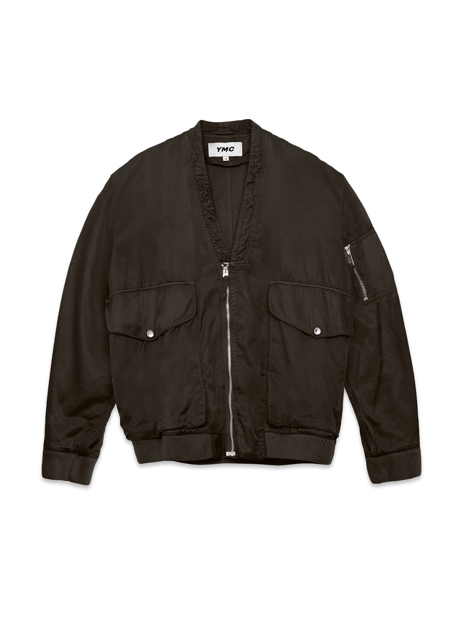 YMC Paninaro Bonded Cotton Bomber Jacket - Black | Garmentory