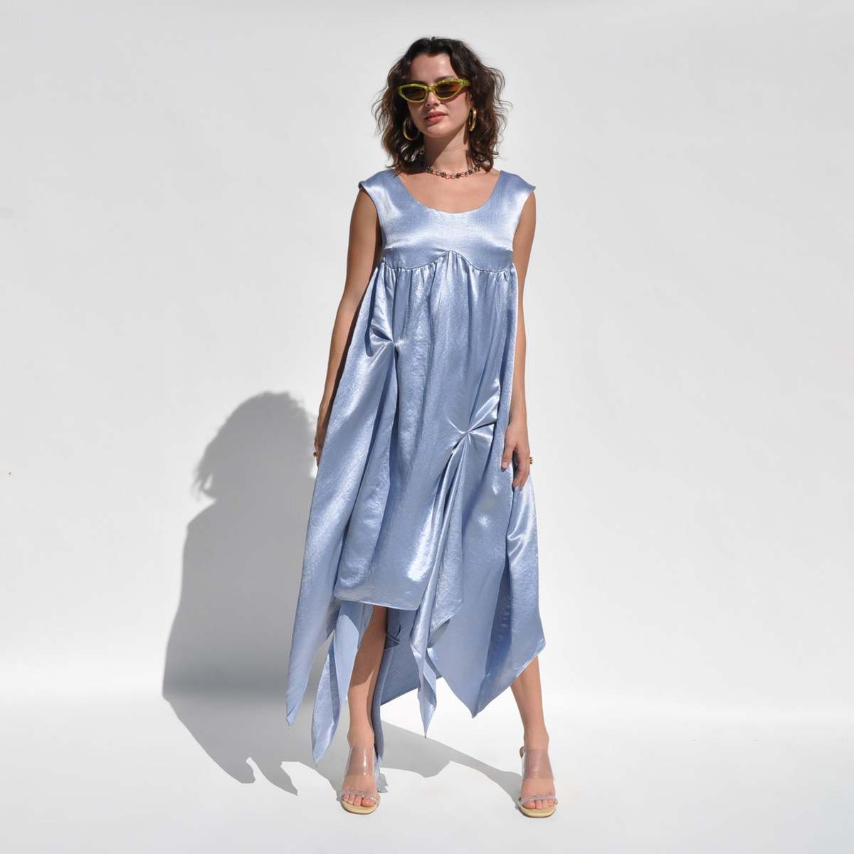 Collina Strada Dara Dress - Sky Satin | Garmentory