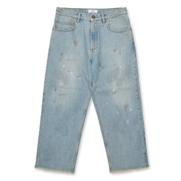 ERL Cropped Paint Splattered Jeans Garmentory