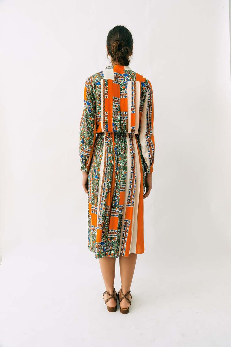 tory burch orange maxi dress Designer Tunics and Caftans for Women