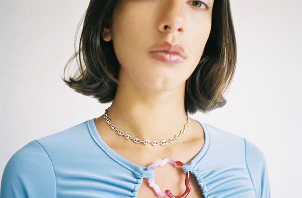 Justine Clenquet Joy Choker - Palladium/Gold | Garmentory