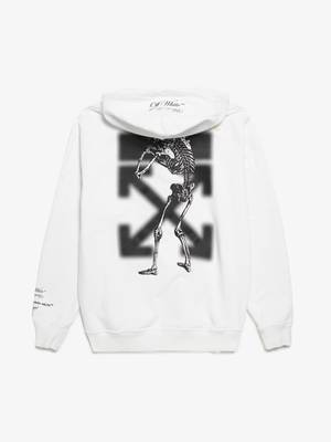 トップス off-white undercover SKELETON HOODIE L OFF-WHITE X UNDERCOVER SKELETON CROSSOVER REVERSIBLE ZIP HOODIE