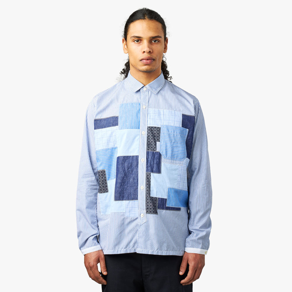 Junya Watanabe Patchwork Shirt - Blue | Garmentory
