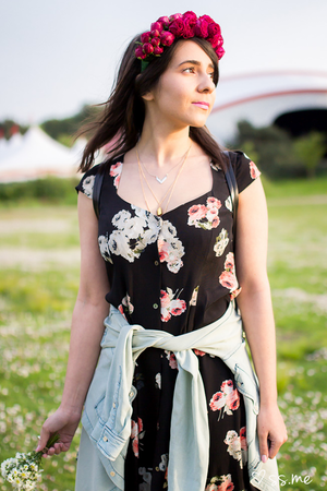 Mink Pink Moon Flower Midi Dress 