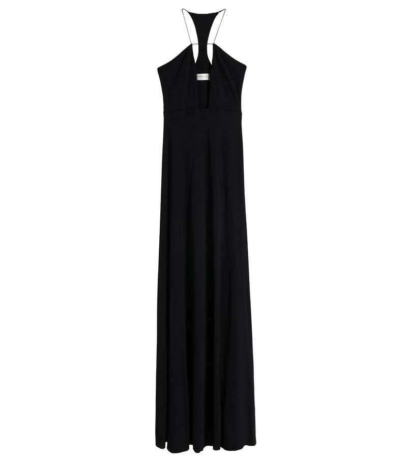 Victoria Beckham Halter Floor-Length Dress | Garmentory