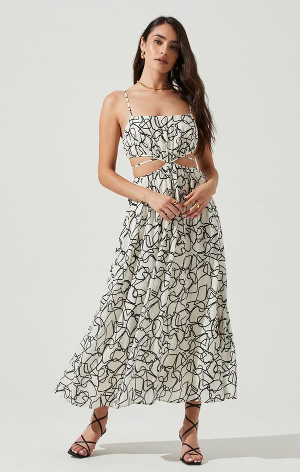 ASTR The Label Sanger Cut Out Maxi Dress - Sketch on Garmentory