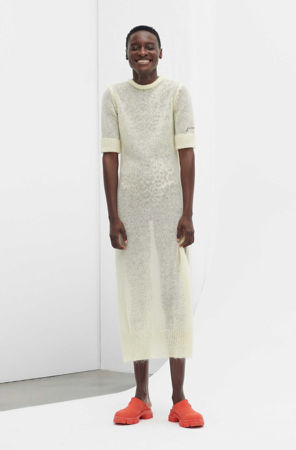 関税送料込♪GANN/Open Back Mohair Midi Dress Open-Back-Mohair-Midi-Dress-in