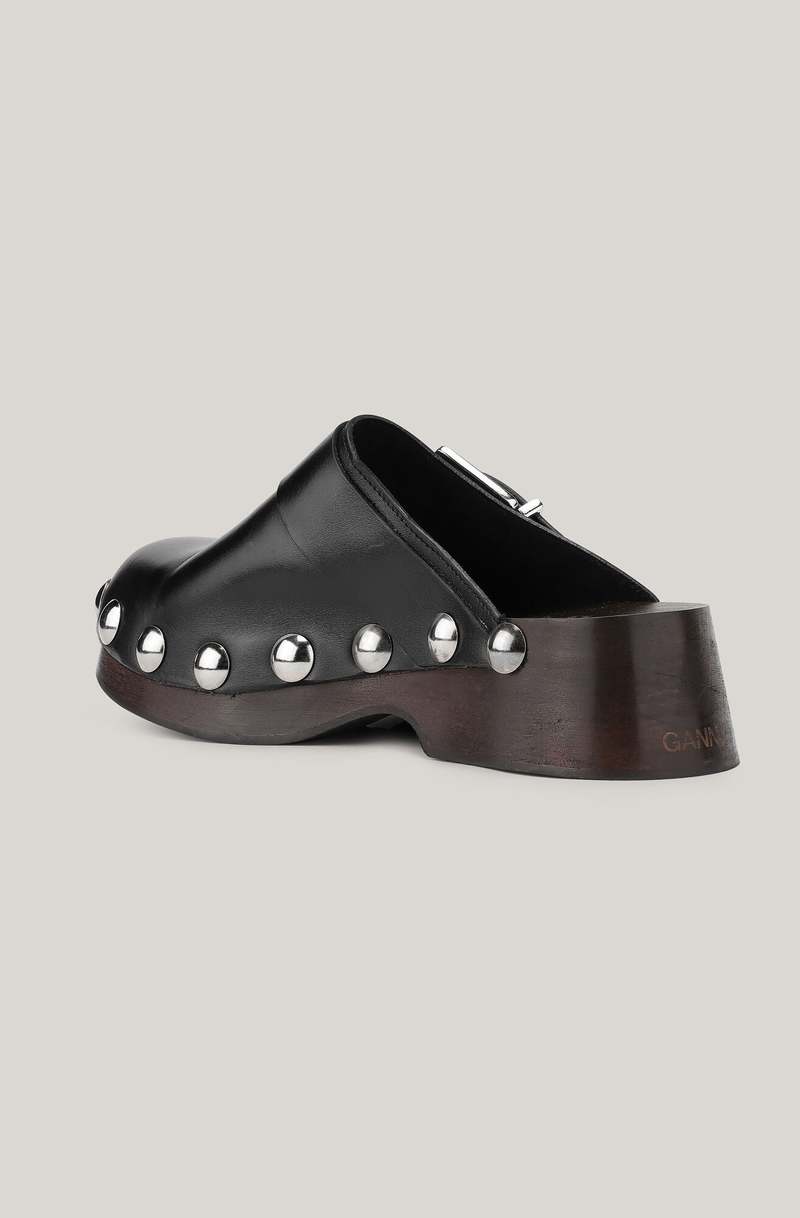Ganni Studded Leather Clog