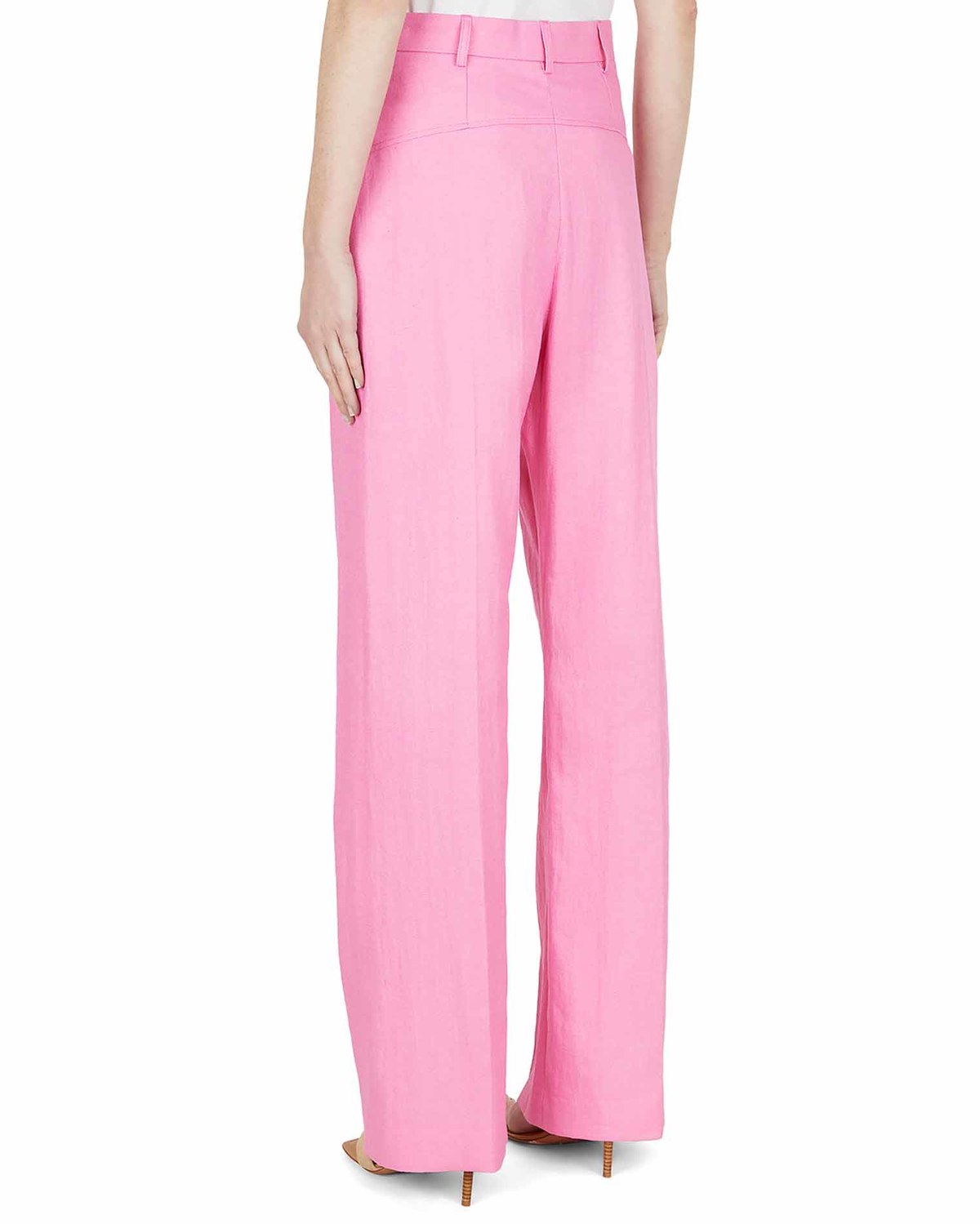 パンツ JACQUEMUS Women Straight Pants 231KN503 PINK JACQUEMUS Camargue pleated wool-blend straight-leg pants