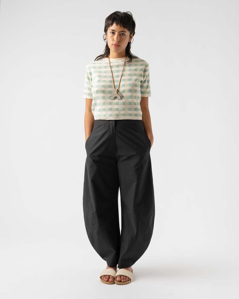 Amomento Curved Leg Pants - BLACK | Garmentory