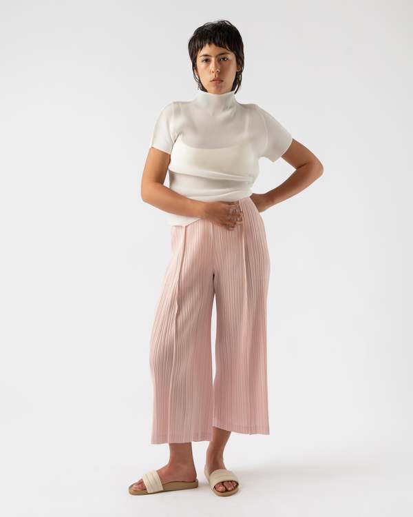 Pleats Please Issey Miyake Mist March Polo Shirt - White | Garmentory