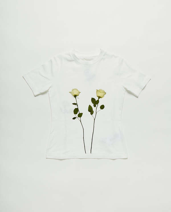MM6 Maison Margiela Roses T-Shirt - White | Garmentory