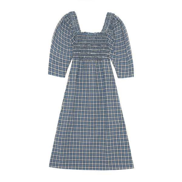 princess polly baby blue dress Light Blue Check Flossie Midi Dress