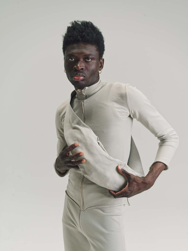 Gabriela Coll Garments Nylon No.151 Knitted Zipper Jacket - Beige  