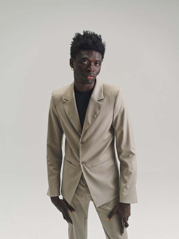 Gabriela Coll Garments Wool No.142 Gabardine Two Button Jacket - Beige on Garmentory