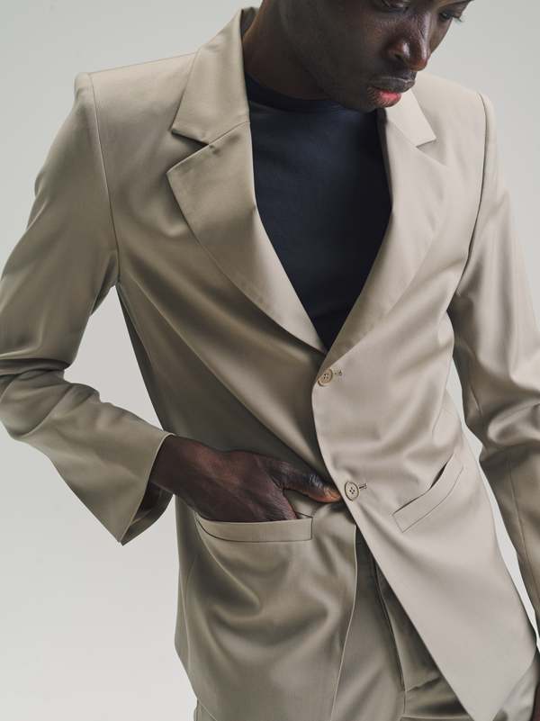 Gabriela Coll Garments Wool No.142 Gabardine Two Button Jacket