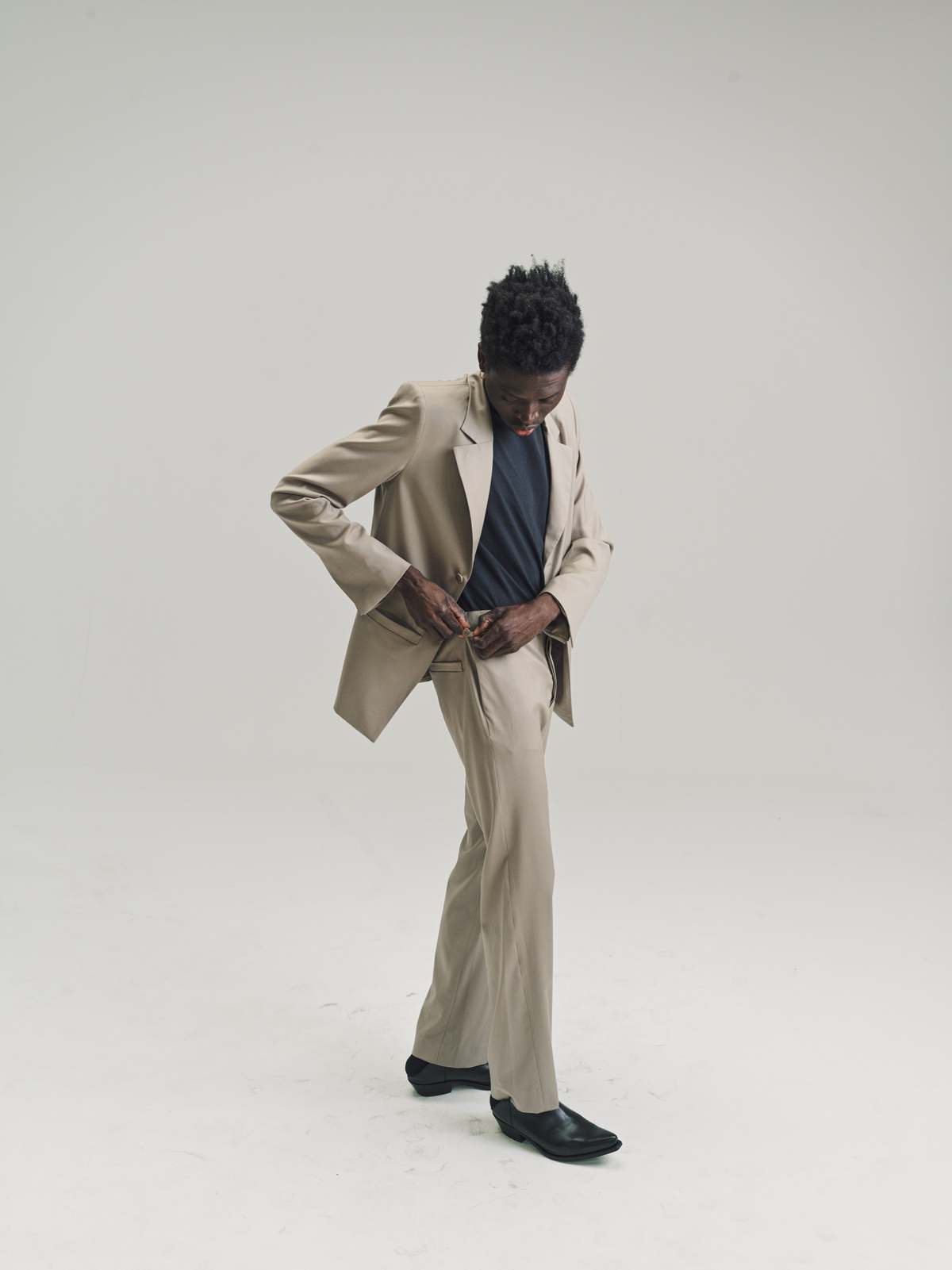 Gabriela Coll Garments Wool No.142 Gabardine Two Button Jacket 