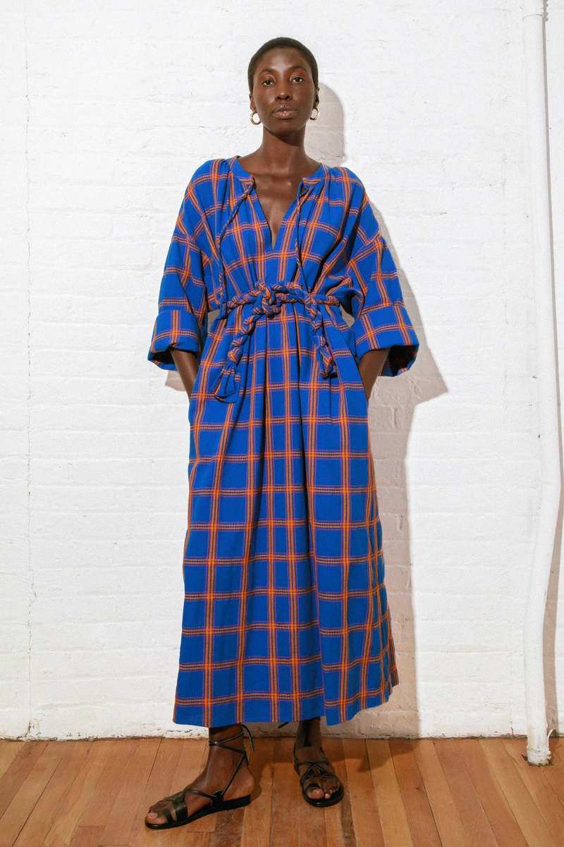mara hoffman blue dress Mara Hoffman Lysa Cover Up - Blue Multi