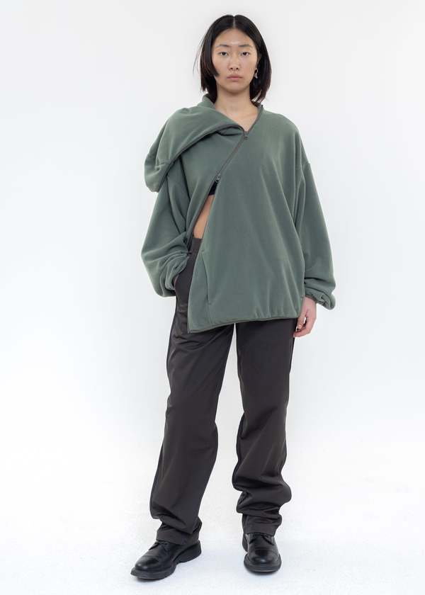 POST ARCHIVE FACTION (PAF) 4.0+ Hoodie Center - Olive Green
