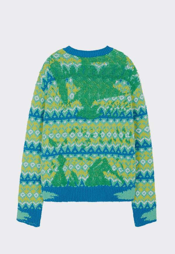 ANDERSSON BELL Submerge Nordic Sweater - Sky Blue/Neon
