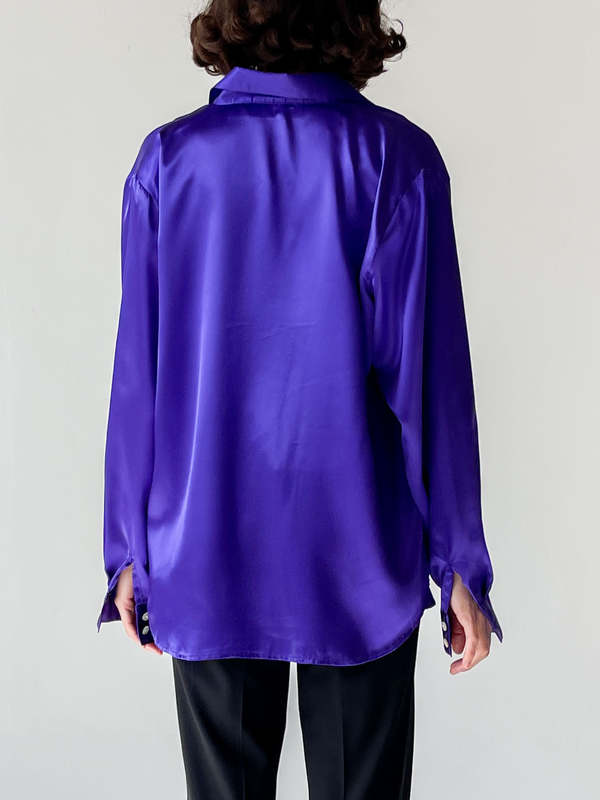 Satin Blouse - Violet