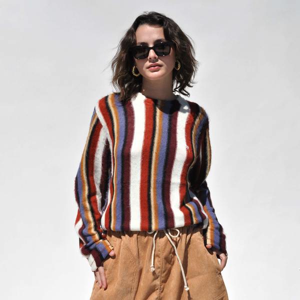 Stussy Vertical Striped Knit - Rust | Garmentory