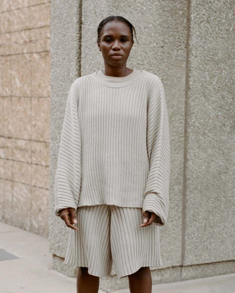 Baserange Kai Sweater - Sand Melange | Garmentory