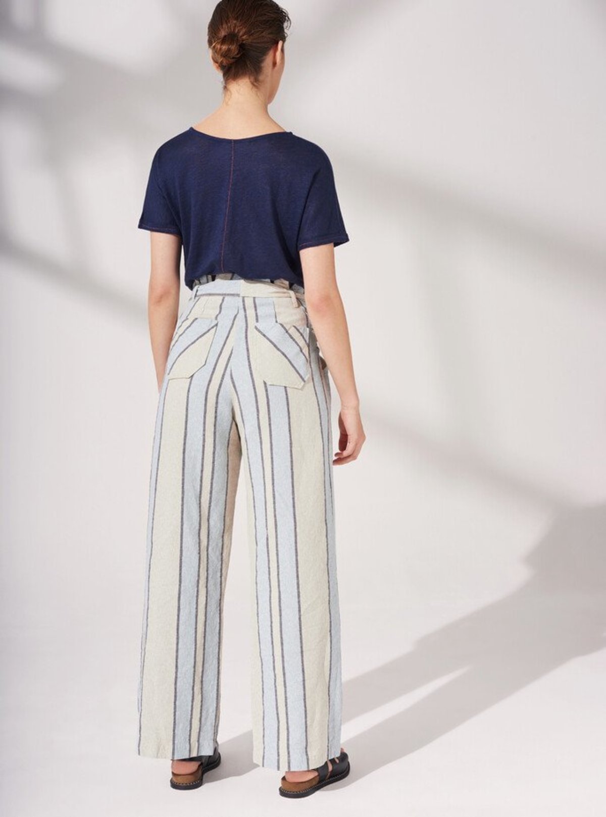 PETI Boutique Wide leg linen trousers - Multi - Image 3 of 3