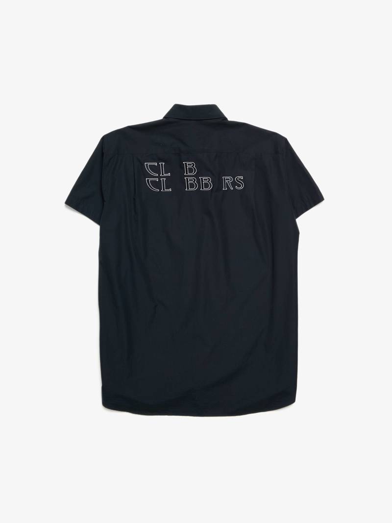RAF SIMONS Back Letters Printed Short Sleeve Shirt - Black