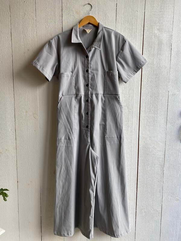 Conrado Willie Shortsleeve Coveralls - Grey Stripe