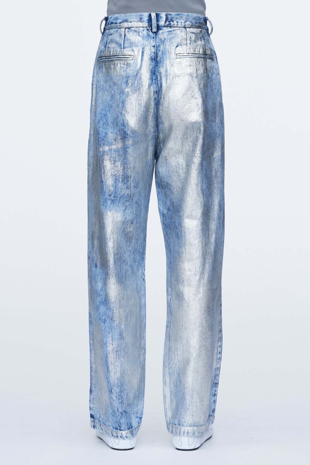 Xander Zhou Denim Trousers - Silver | Garmentory