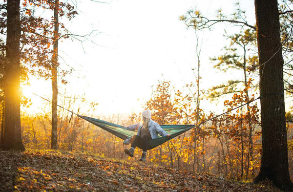 Eno DoubleNest Print Hammock - Boulder/Melon Eno DoubleNest Print Hammock - Boulder/Melon