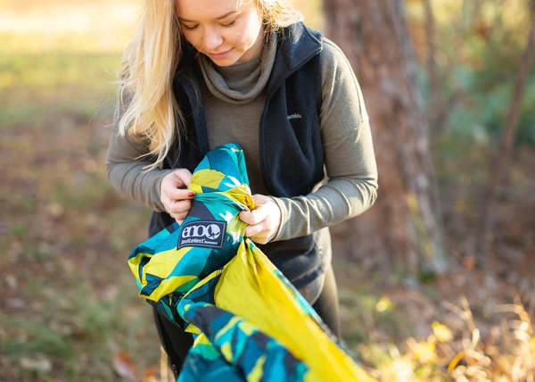 Eno DoubleNest Print Hammock - Boulder/Melon Eno DoubleNest Print Hammock - Boulder/Melon