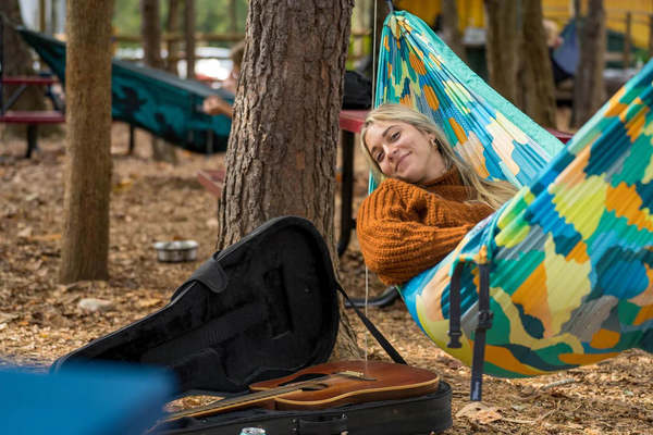Eno DoubleNest Print Hammock - Retro/Emerald Eno DoubleNest Print Hammock - Retro/Emerald