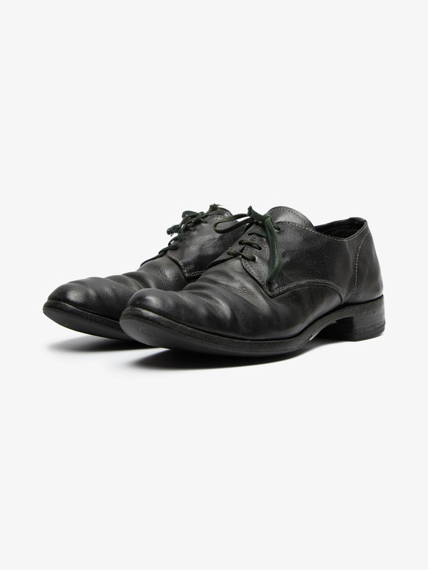 Carol Christian Poell Black Kangaroo Leather Derby | Garmentory