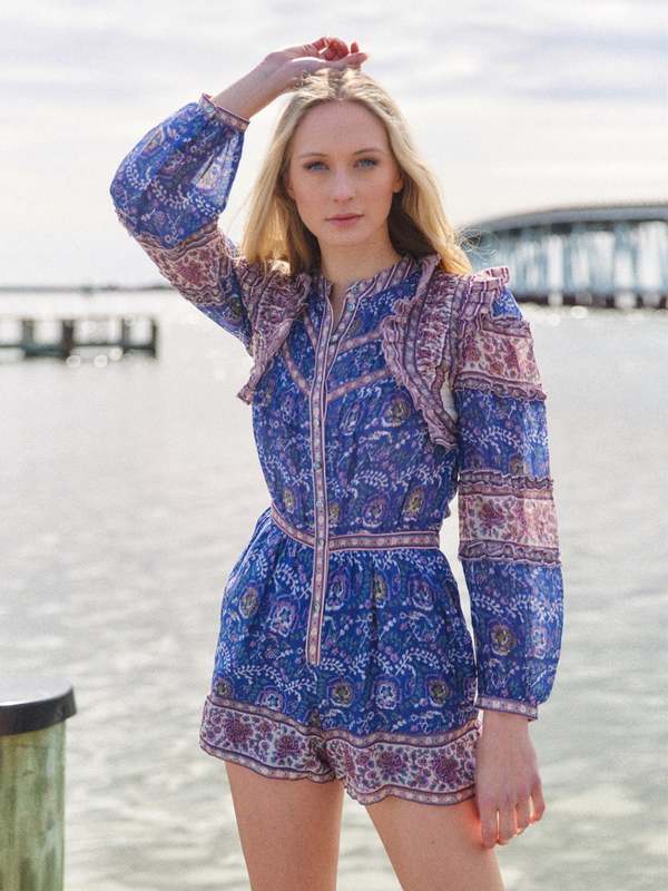 Sea New York - SEA NEW YORK ROSITA ローブ　TOMORROWLAND Sea New York Rosita Romper - Blue | Garmentory