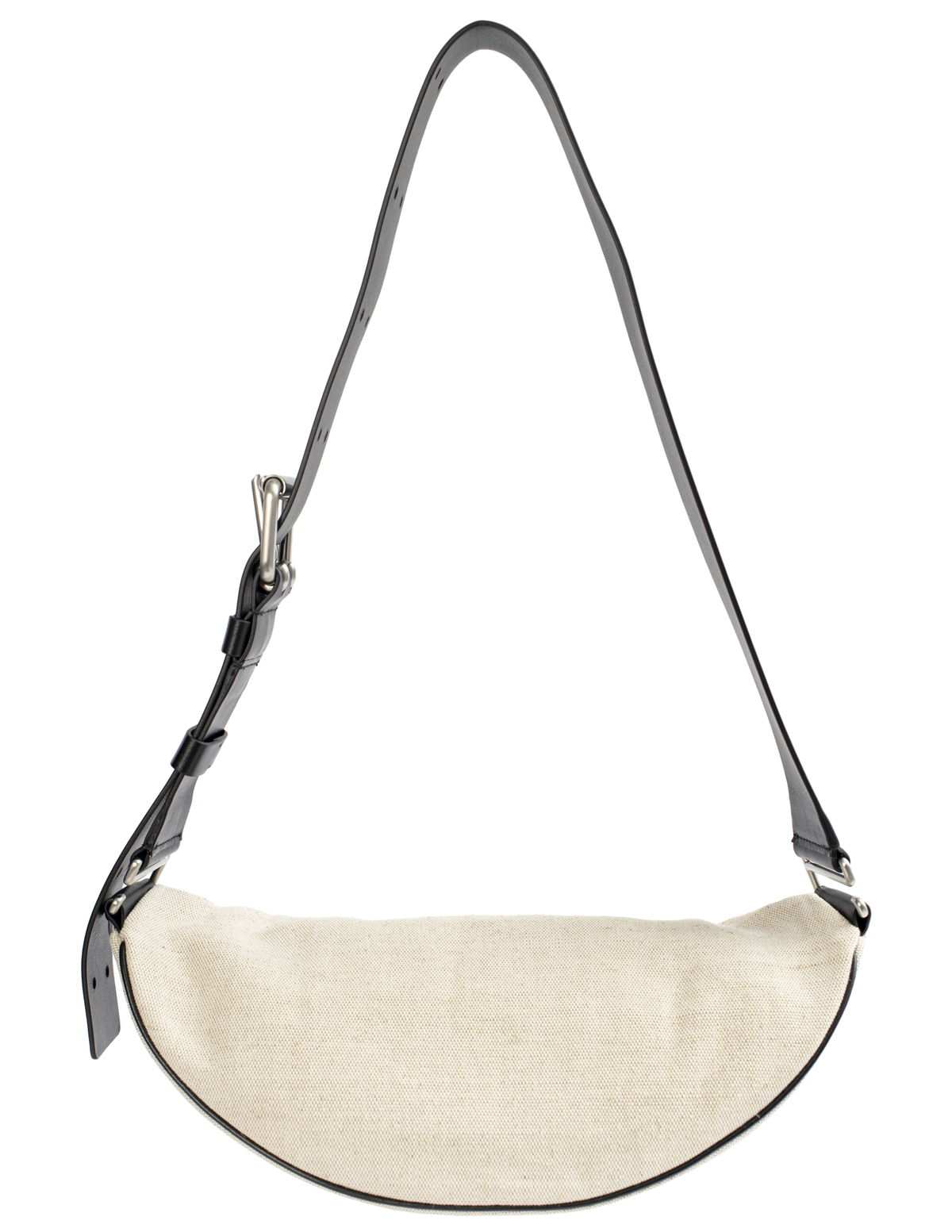 Jil Sander Canvas Belt Bag With Leather Piping - Beige