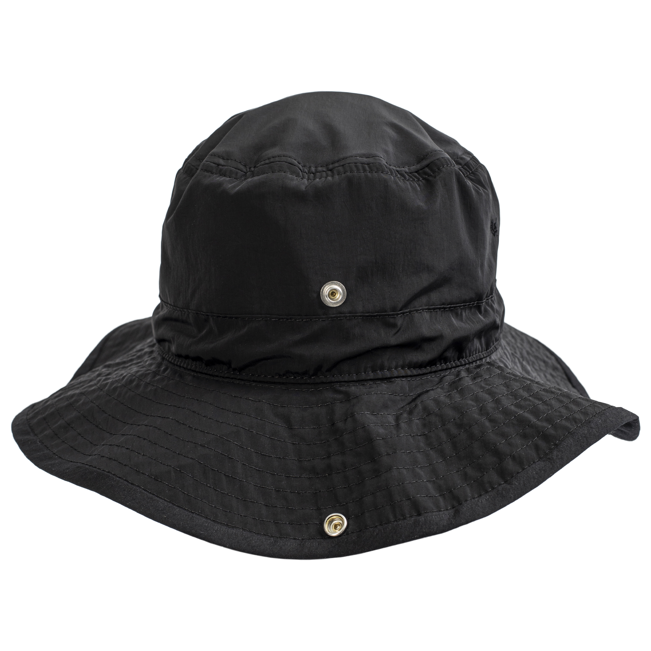 JIL SANDER スナップボタン バケットハット黒XL Jil Sander Hat With Snap Buttons | Garmentory
