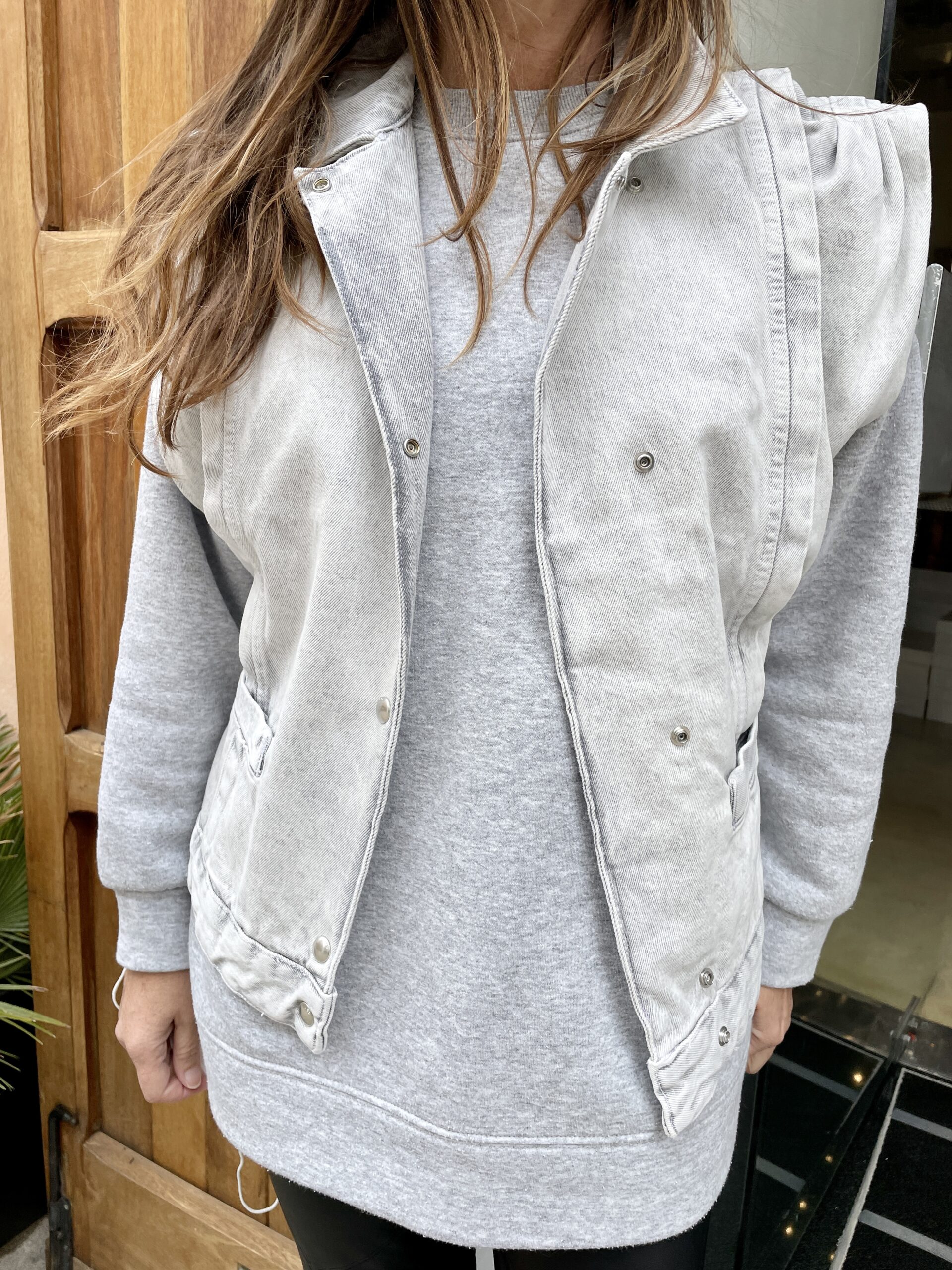 Iro Andiol Denim Vest Gray