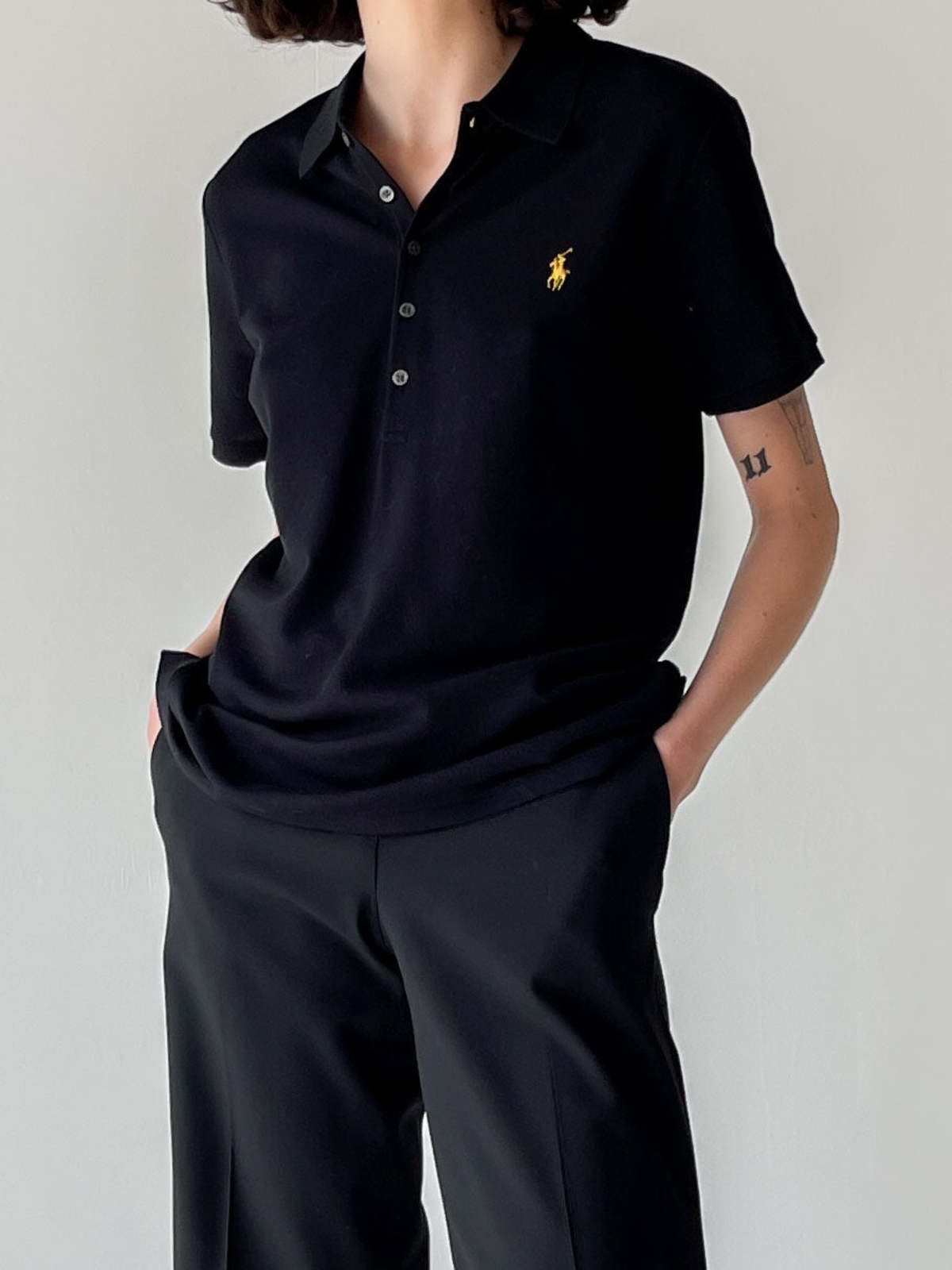 Ralph Lauren Black Polo Shirt (M) | Garmentory