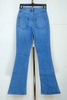 Front Button Denim Flare Jeans - Thumbnail 2