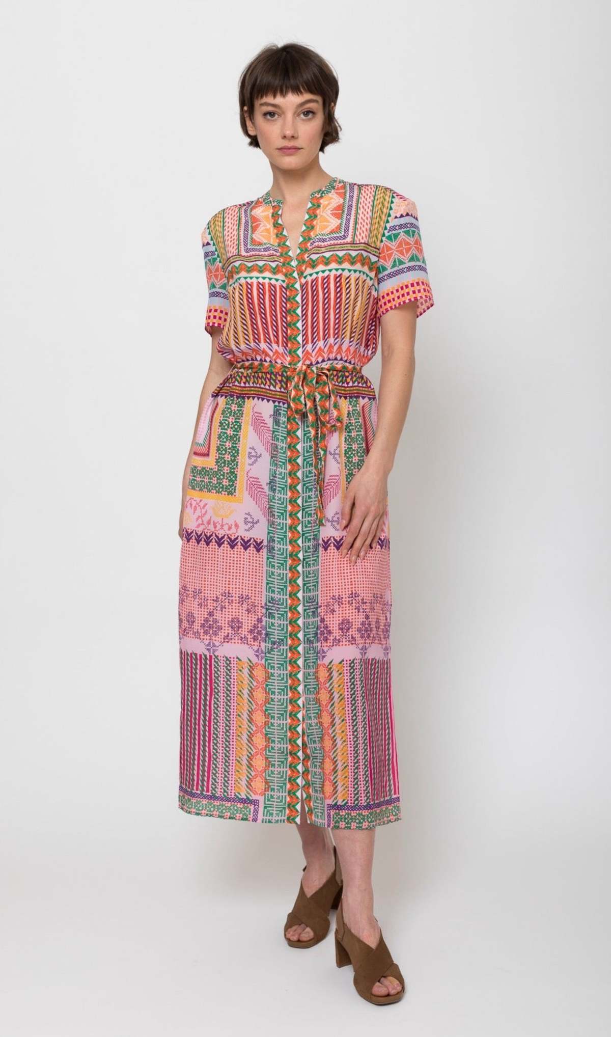 Saloni Vicki Dress - multi - Image 2 of 8